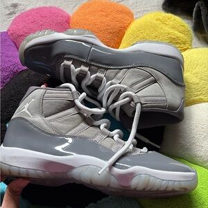 Jordan Gray and White Sneakers